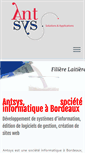 Mobile Screenshot of antsys.fr